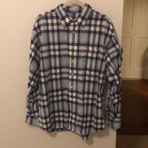 Blue and white checkered dress shirt